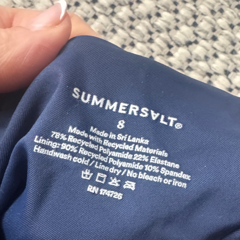 Summersalt One-Shoulder Navy One Piece - Picture 2 of 3